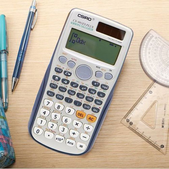 Calculatrice scientifique - CSIRO - Modèle avec boitier gris - Affichage naturel - Alimentation par pile