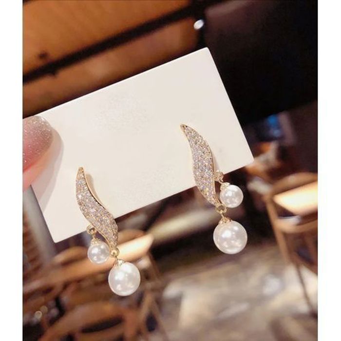 Boucles d'oreilles sous forme de S pendentif en perles francaise bijoux pour femmes