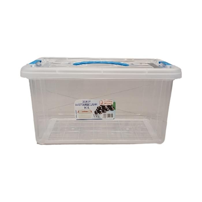 boite rectangulaire 10 l transparente avec poigne - Couleur Aléatoire