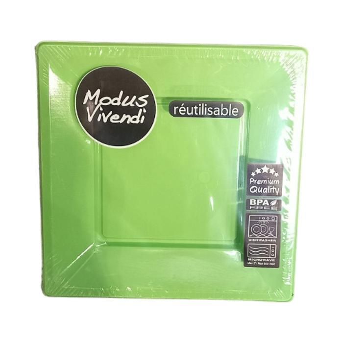 6 assiettes modus vivendi vert