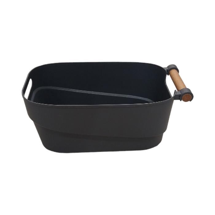 Panier rétro 5L avec poignée en bois - Couleur Aléatoire