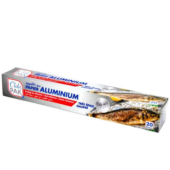 Papier aluminium epais,chikipak gaufre 20 m
