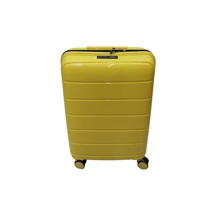 Valise - SYDNEY - T20 - 50 cm - Jaune - Polypropylène - 4 roulettes