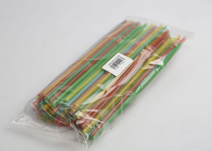 100 pailles fluo coudees