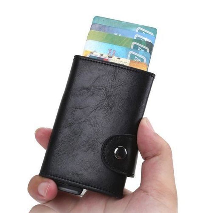 Porte-cartes - GENERIC - Modèle Automatique - Couleur Noir - Souple - Pour Adultes