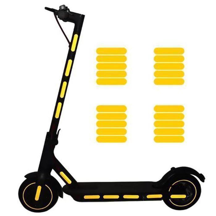Autocollants de sécurité nocturne pour scooter et trottinette électrique 20pcs