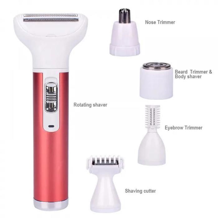 Kemei KM-3628 – Rasoir électrique 3 en 1 rechargeable pour femmes avec tondeuse de précision et épilateur intégré