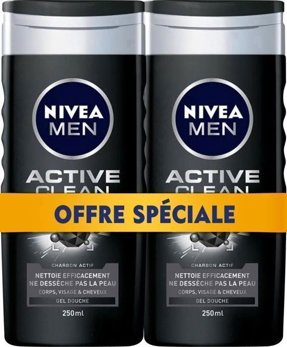 NIVEA Gel douche 3en1 Active Clean - 250ml