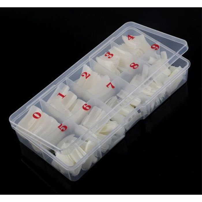 Faux-ongles à couverture complète, 500 pièces boîte, en acrylique pour manucure
