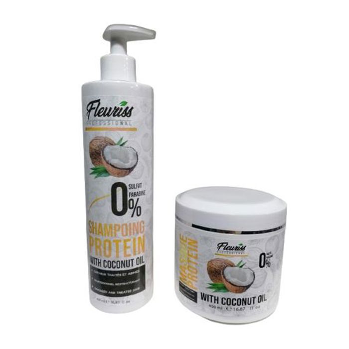 shampoing masque sans sulfate à la protein pour cheveux traités et abimés 400 ml