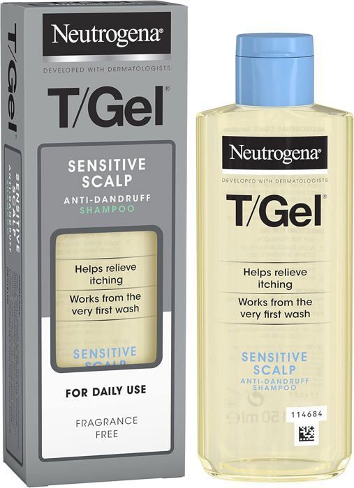 Neutrogena T/Gel Shampooing Antipelliculaire Cuir Chevelu Sensible, 150 ml