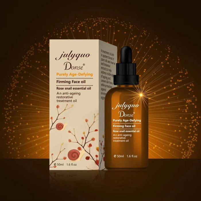 Julyquo Donse Huile Essentielle de Rose d'Escargot Huile Visage Raffermissante Anti-Âge Pure 50 ml