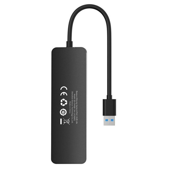 Hub USB la 4x USB 3.0, 5Gbps, 50cm - Série Baseus UltraJoy (B0005280B111-02) - Noir
