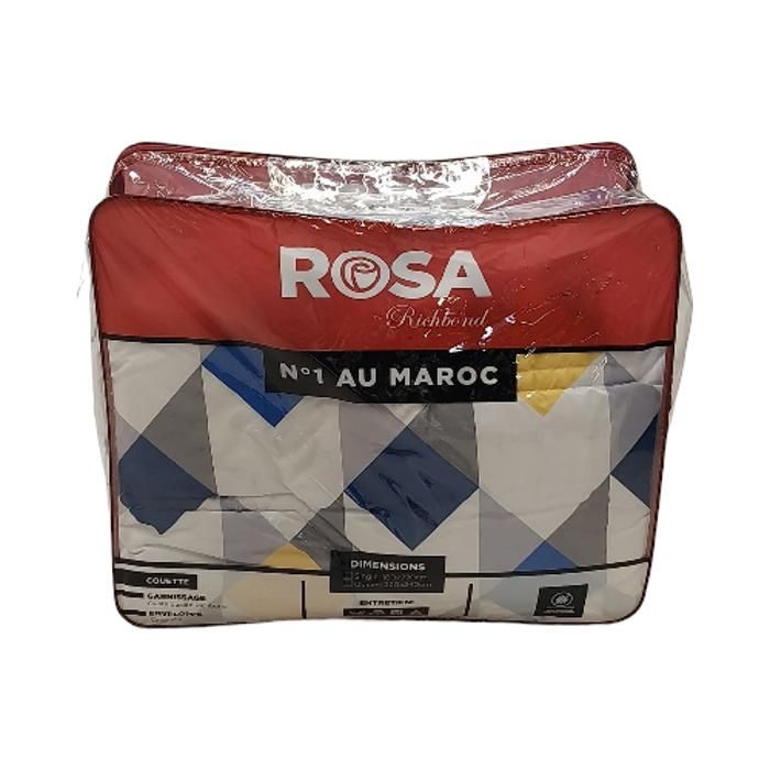 COUETTE ROSA GEOMETRIQUE  1P  350G160X220
