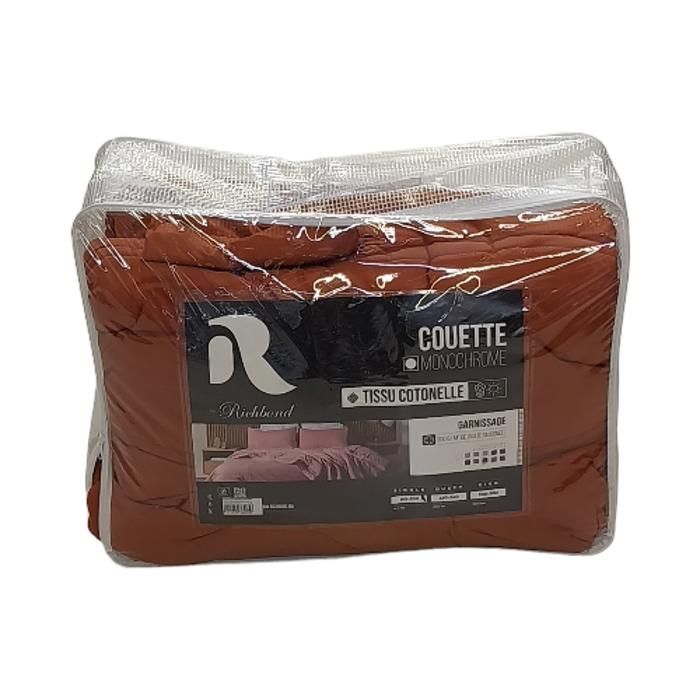 Couette R Monochrome 160 × 220 cm — Terracotta - 300 g/m²