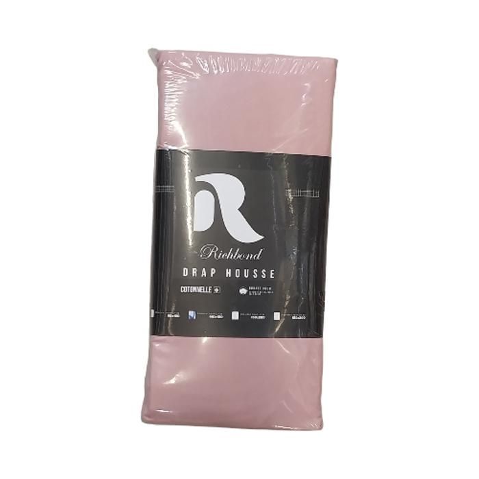 DRAP HOUSSE COTONELLE 140X190 ROSE DE BOIS