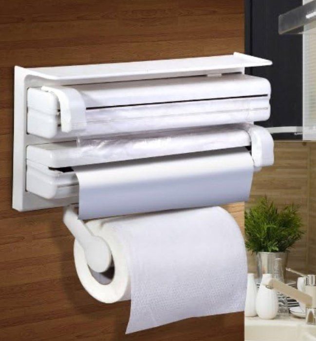 Kitchen plastic wrap shelf