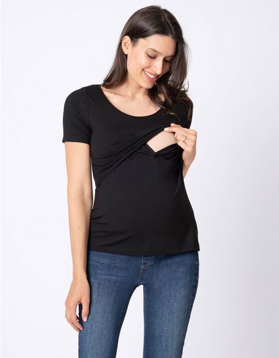T-shirt d'allaitement noir L