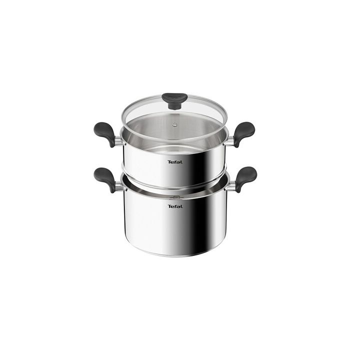 Couscoussier Inox+Couv En Verre 24Cm Primary E3089504 Tefal