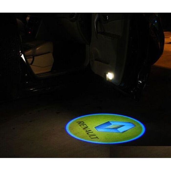 2 PCS Sans Fil De Porte de Voiture Bienvenue  LED Laser D'ombre de Fantôme Projecteur Lampe RENAULT