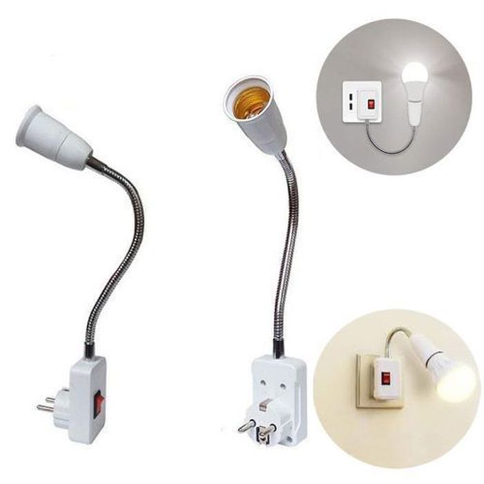 Adaptateur de Lampe - Inoxydable - Flexible - Interrupteur - 360 Degrés - Cuisine
