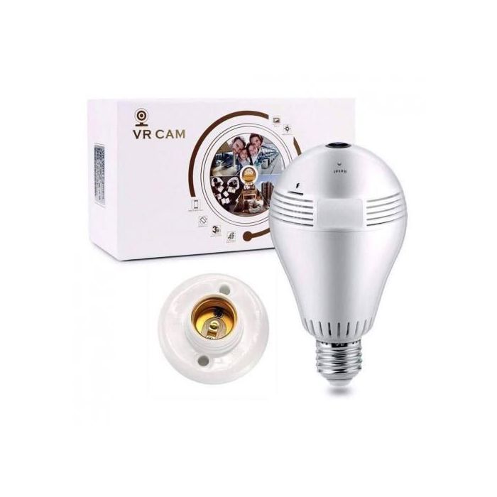 VR CAM Led Lamp ampoule Caméra WiFi HD panoramique 360°VR CAM