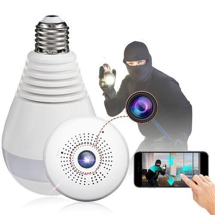 Panoramic Lampe camera caché  360° HD