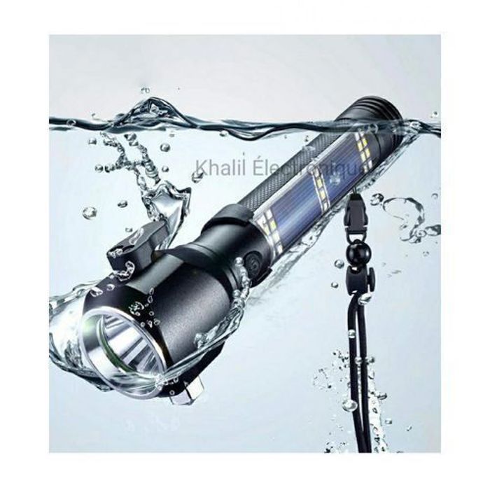 10in1 Multifonction Rechargeable Solaire Puissance LED lampe de Poche D'urgence