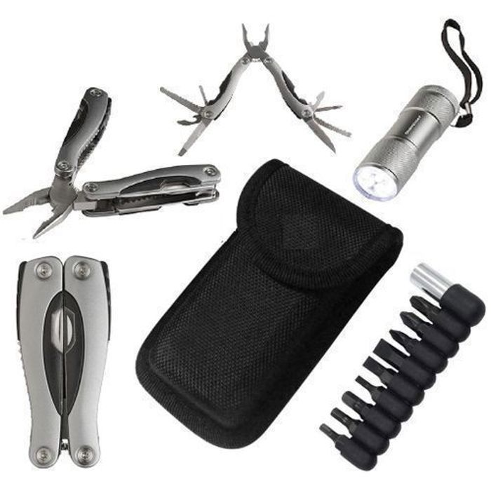 blackwell COFFRET PINCE MULTIFONCTIONS + LAMPE TORCHE +Sacoche Porte Tournevis Et Embouts