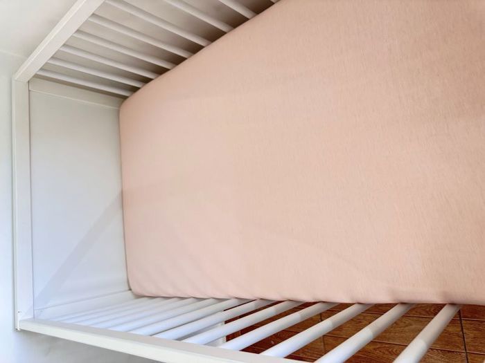 Drap housse 120 x 60 corail clair