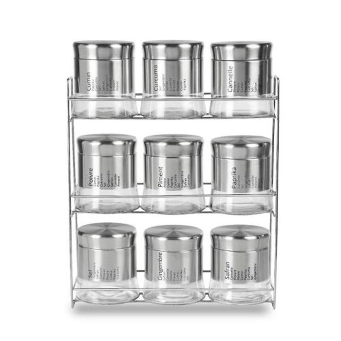 Set A Épices 9 Pots Avec Support