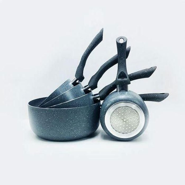 Service  Cassrole 5 PCS En Granit 12/14/16/18/20CM Grey-Blue