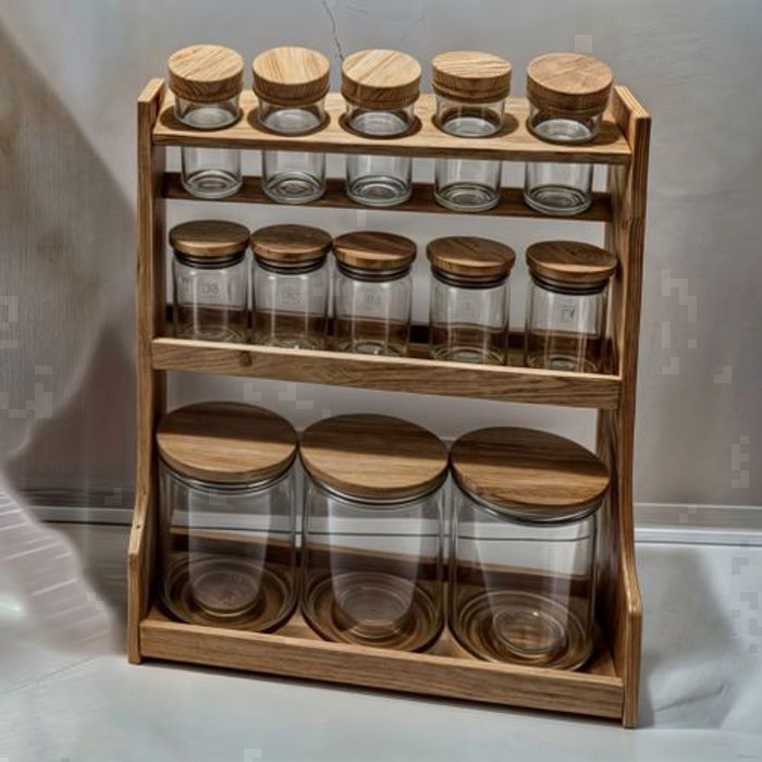 Set de 13 Boîtes à Epices Avec Bambou