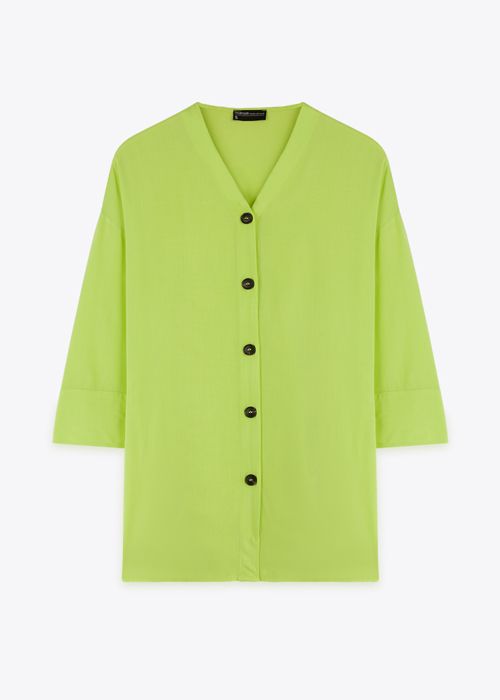 Tunique À Boutons - Lime - Marwa