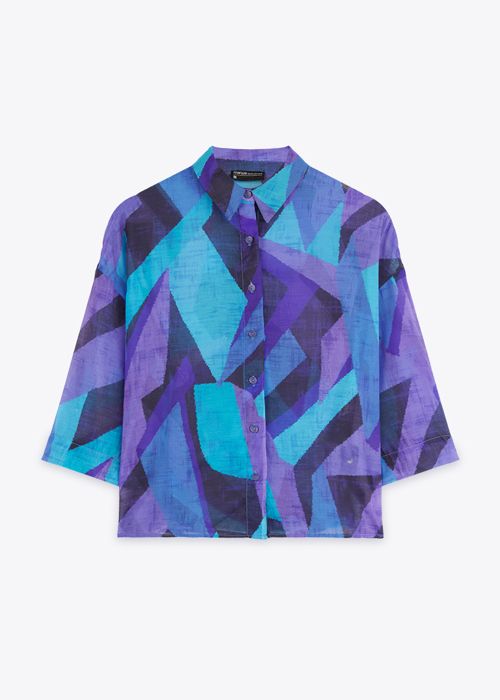 Chemise Imprimée - Blue - Marwa