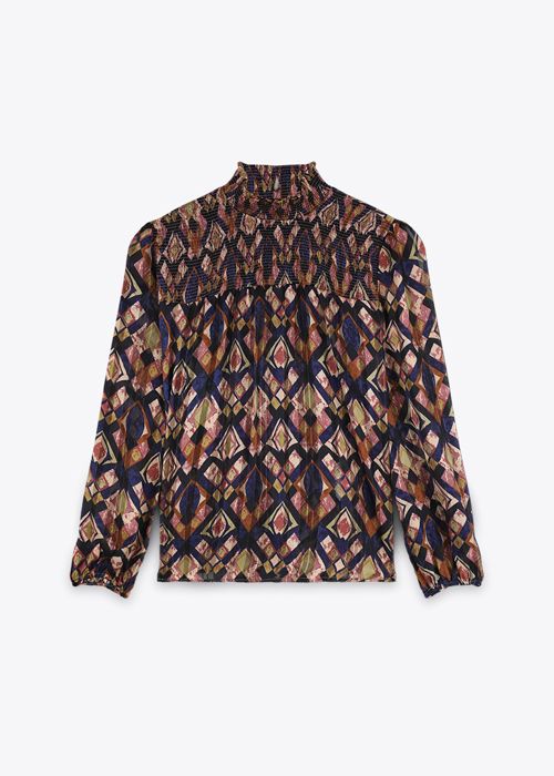 Blouse Print Geo - Blue Geo - Marwa