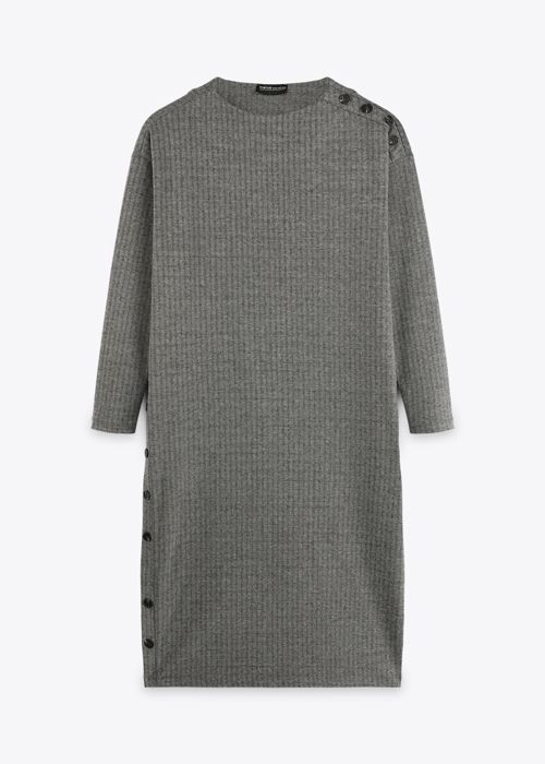 Robe Longue - MARWA - Grey Chevron - Femme - Adulte - Tendance