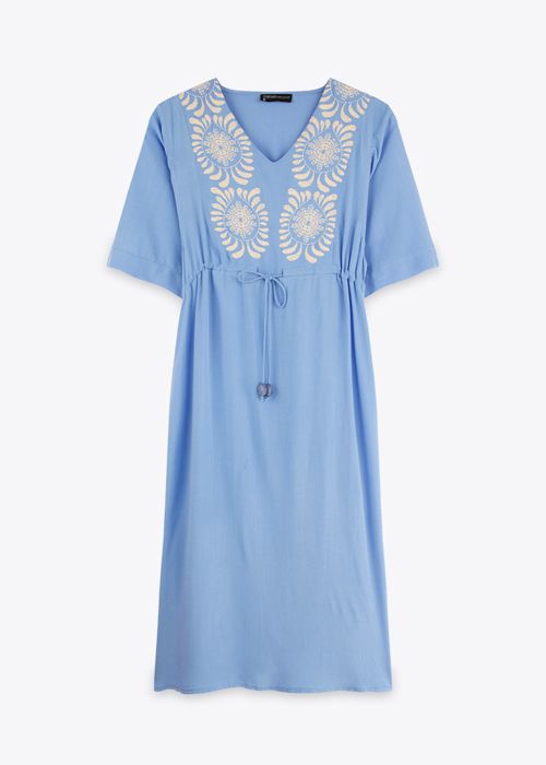 Robe Longue Avec Serigraphie - Light Blue - Marwa