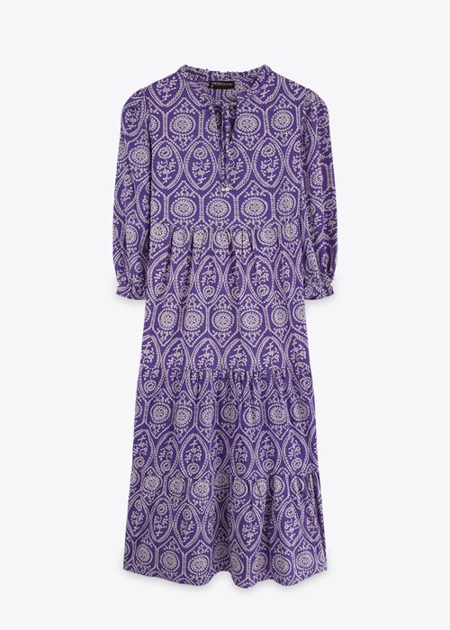 Robe Longue Avec Bouton - Purple - Marwa