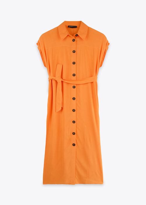 Robe Longue Sans Manches - Orange - Marwa