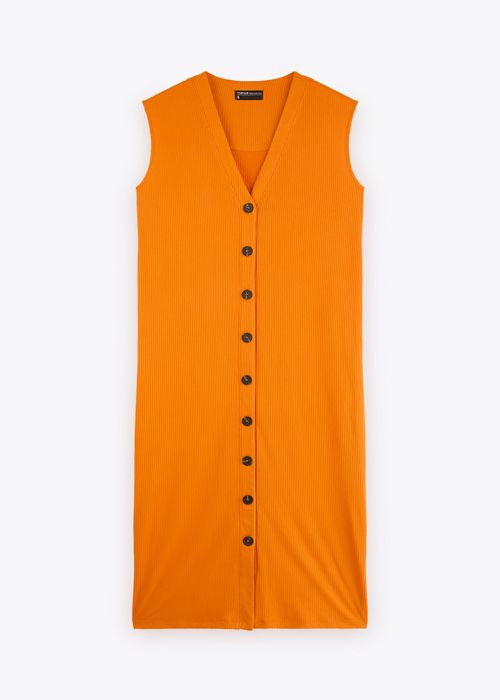 Robe Mi-Longue Sans Manches - Orange - Marwa