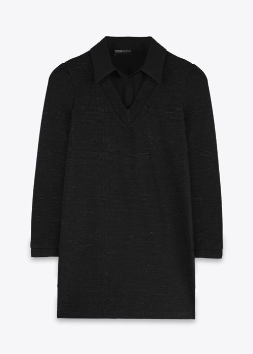 Robe 2 En 1 - MARWA - Black Silver - Femme - Adulte - Lurex