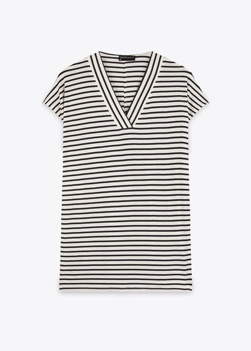 Robe Courte Avec Rayures - Small Blue Stripe - Marwa