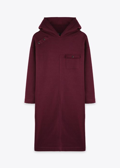 Robe Cappuche Avec Poche - Burgundy - Marwa