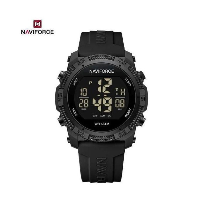 Montre sport LCD numérique avec bracelet en silicone acrylique pour hommes