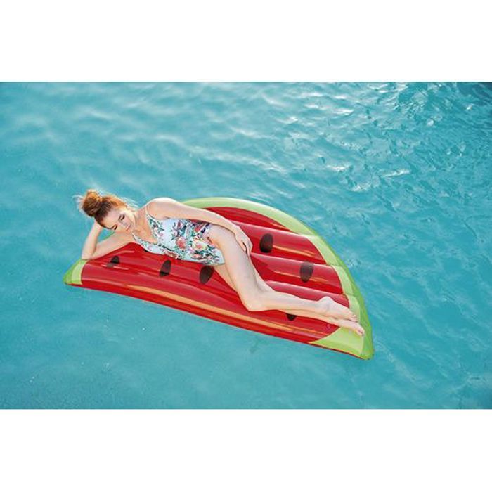 Bestway bouée gonflable pastèque Rouge 174 x 89 Cm  Age +14 Ans