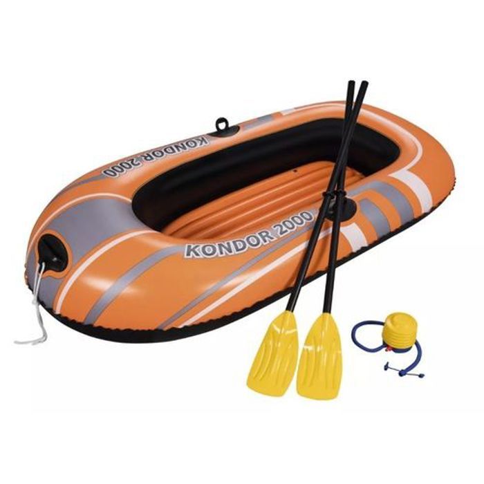 Bestway Bateau gonflable Bestway Kondor 2000 avec pompe gonflable et Pagaies  61062