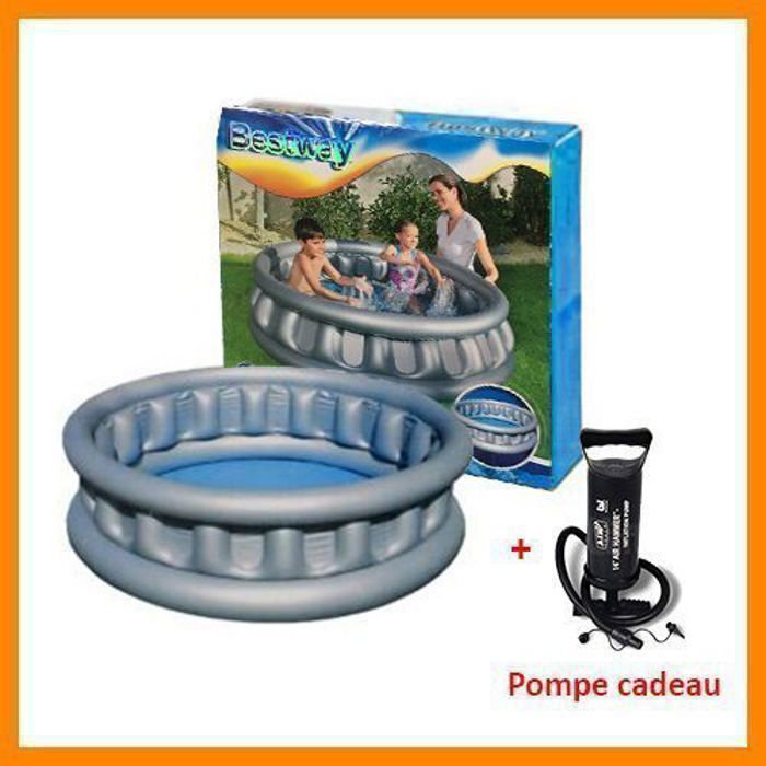 Bestway Piscine Pataugeoire forme vaisseau spatial 1.52m  x H43cm + Gonfleur manuel