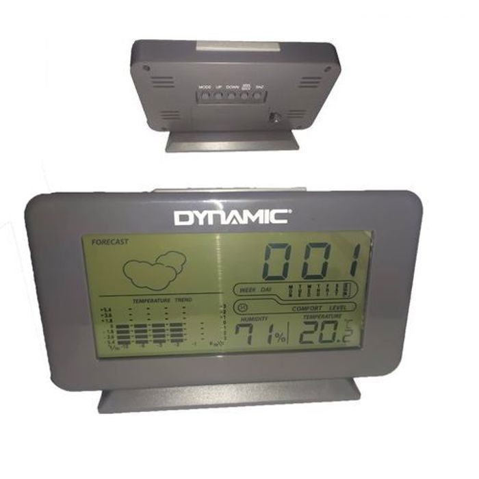 Horloge réveil multifonction - DYNAMIC - 13x4x8cm - Température - Humidité - Rétro-éclairage LED