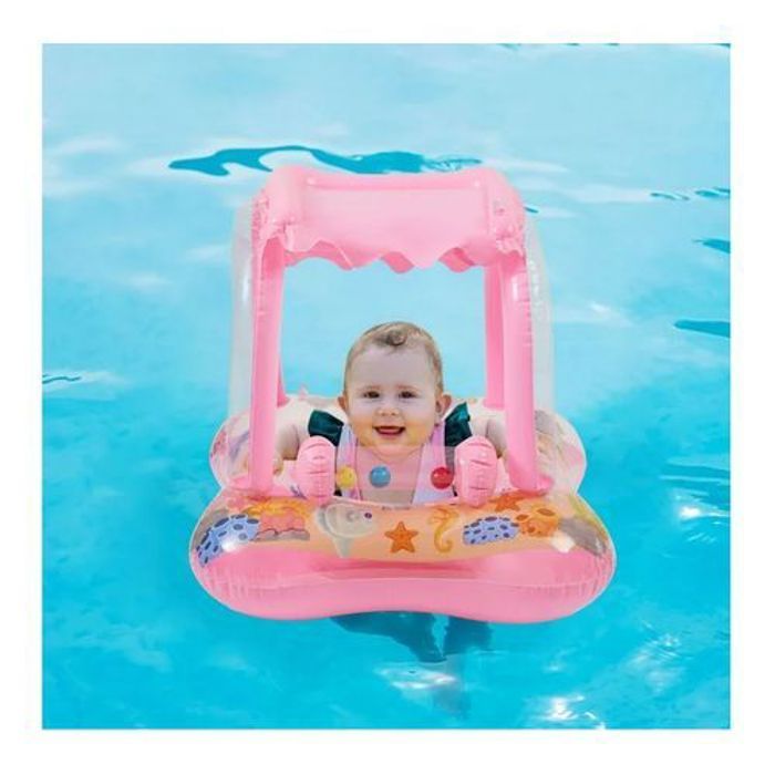 Bouée De Sauvetage Flotteur De Natation Pour Bébé Gonflable Avec Pare Soleil